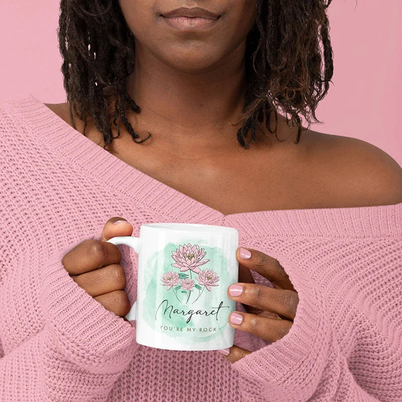Mom's Flower - Birth Month Ceramic Custom Mug - GiftShire