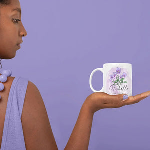 Mom's Flower - Birth Month Ceramic Custom Mug - GiftShire