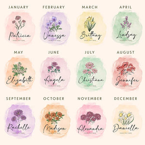 Mom's Flower - Birth Month Ceramic Custom Mug - GiftShire