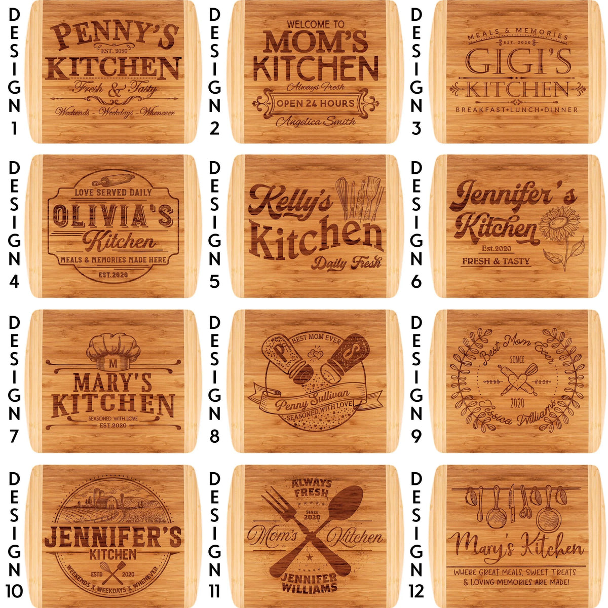 Personalized Mom's Kitchen Cutting Boards - GiftShire