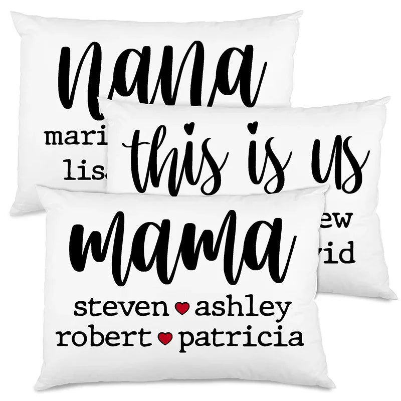 Mother's Day Personalized 20x30 Mama and Nana Pillow - GiftShire