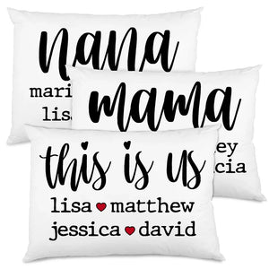 Mother's Day Personalized 20x30 Mama and Nana Pillow - GiftShire