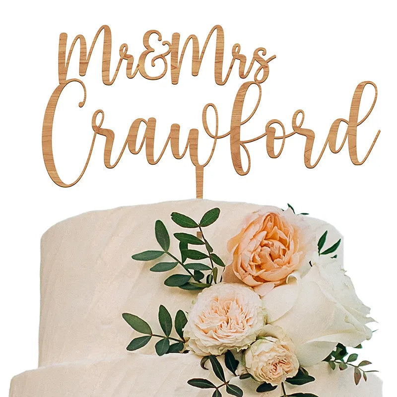 Mr & Mrs Cake Toppers for Your  Wedding Cake