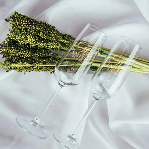 Personalized Mr. & Mrs. Wedding Flute for Toasting - GiftShire