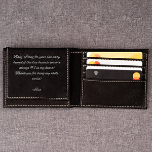 Name Engraved Wallet with Inside Message - GiftShire
