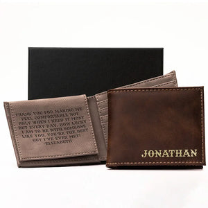 Name Engraved Wallet with Inside Message - GiftShire