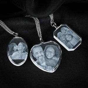 3D Crystal Necklace, Custom Photo Necklace - GiftShire