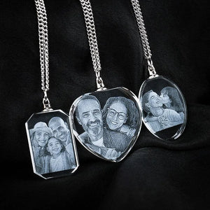 3D Crystal Necklace, Custom Photo Necklace - GiftShire