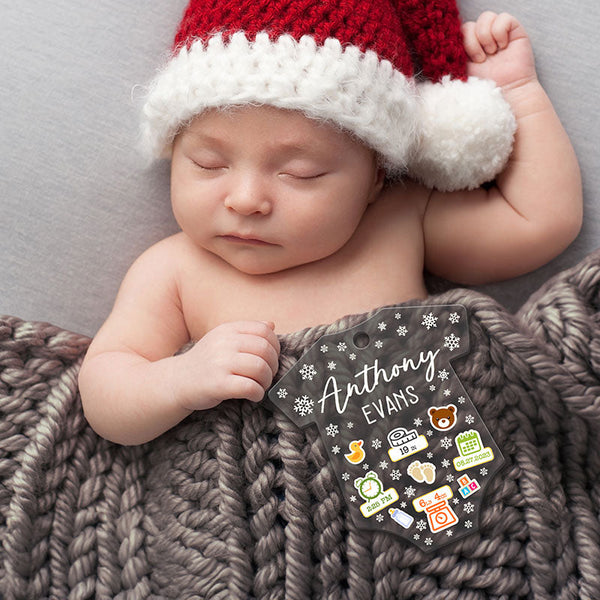 Newborn Onesie Stats Ornament - GiftShire