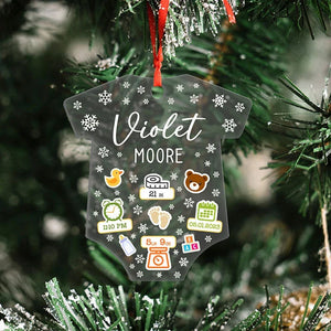 Newborn Onesie Stats Ornament - GiftShire