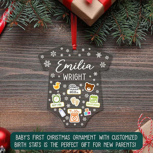 Newborn Onesie Stats Ornament - GiftShire