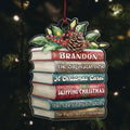 Ornament Gift for Book Lovers - Title of Your Book Stack
