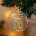 Our 1st Christmas As A Family Ornaments – Custom Tree Hanger