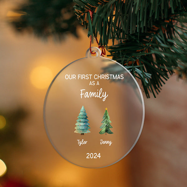 Our 1st Christmas As A Family Ornaments – Custom Tree Hanger