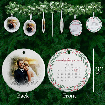 Our 1st Christmas Decorations – Double-Sided Photo Tree Hangers