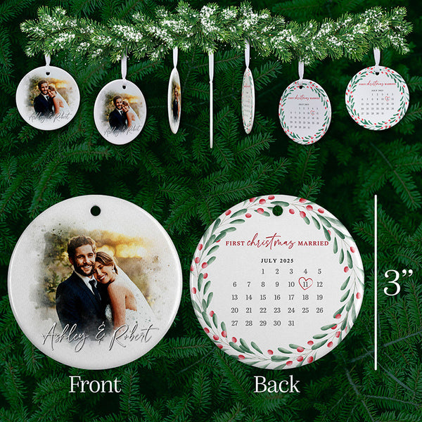 Our 1st Christmas Decorations – Double-Sided Photo Tree Hangers