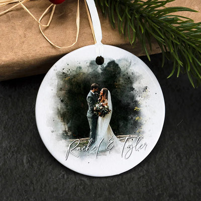 Our 1st Christmas Decorations – Double-Sided Photo Tree Hangers