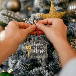 Our First Christmas in Our New Home with Key Cut Ornament - GiftShire