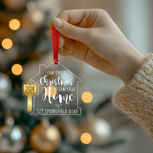 Our First Christmas in Our New Home with Key Cut Ornament - GiftShire