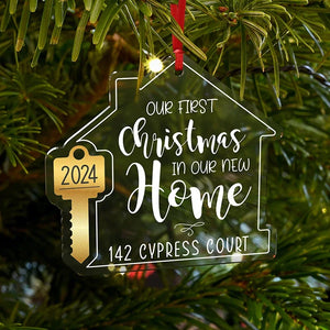 Our First Christmas in Our New Home with Key Cut Ornament - GiftShire