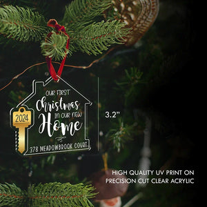 Our First Christmas in Our New Home with Key Cut Ornament - GiftShire