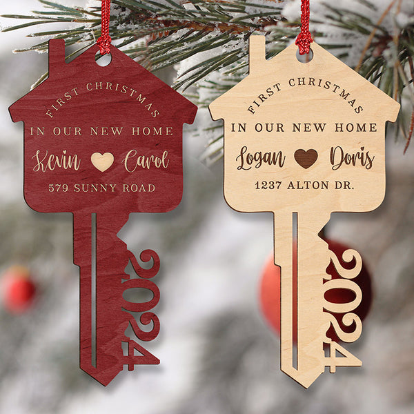 Our First Christmas Personalized Key Ornament - GiftShire
