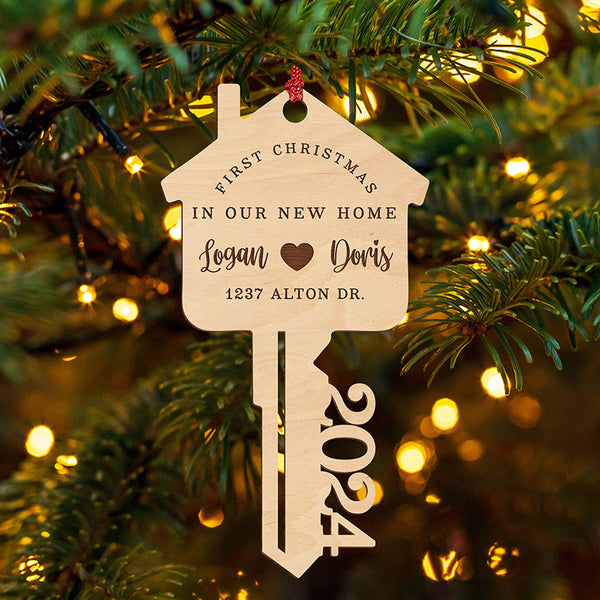 Our First Christmas Personalized Key Ornament - GiftShire