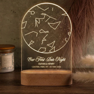 Our Stars Aligned” Night Lights -  Star Map Customization of Your 1st Date