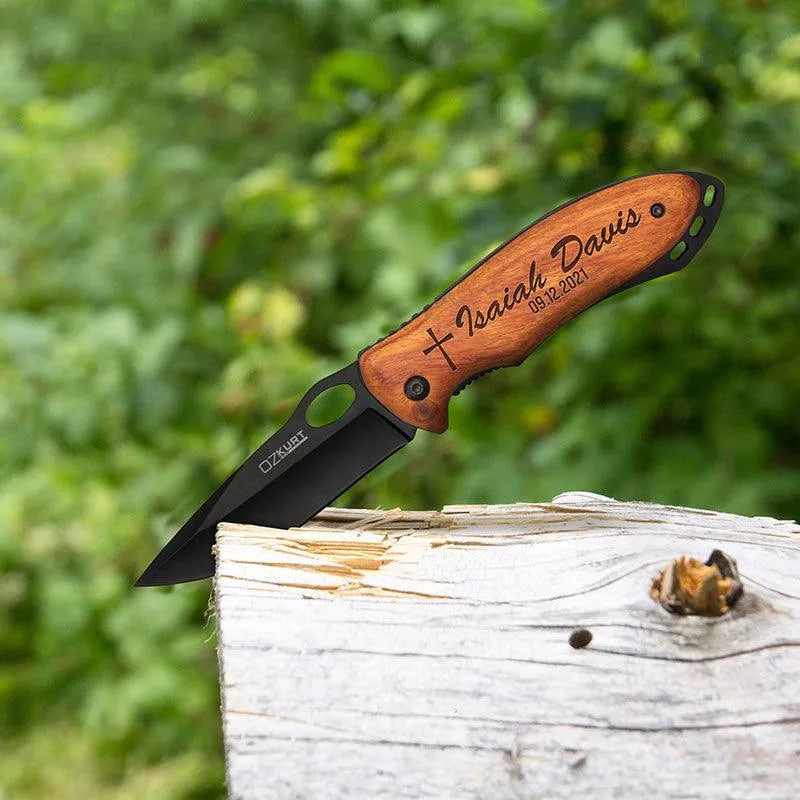 Oval Knives With Engraved Icon - GiftShire