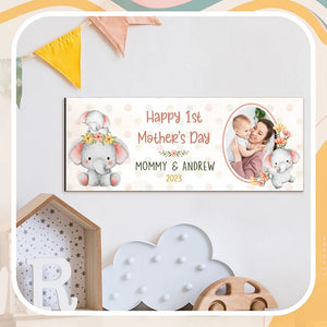 Personalized 1st Mother’s Day Gift – Photo Upload Wall Sign - GiftShire