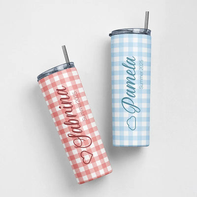 Personalized 20 Oz Tumblers for Summer – Straw Set Included