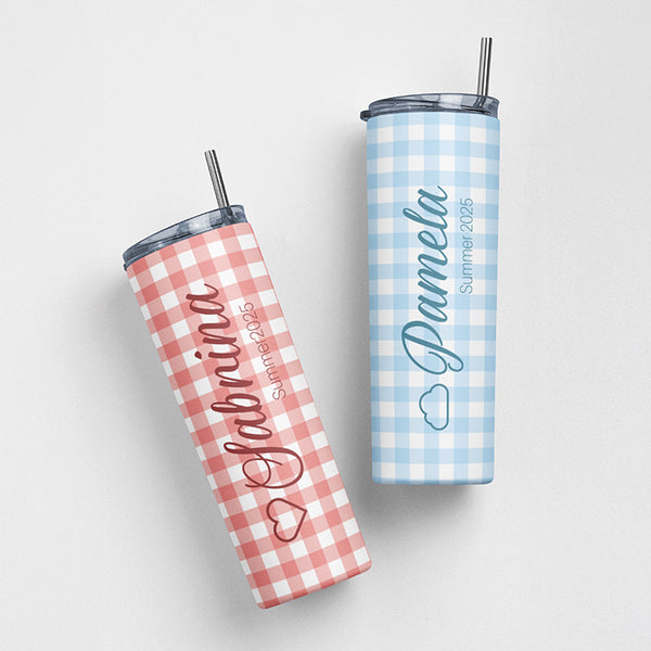 Personalized 20 Oz Tumblers for Summer – Straw Set Included