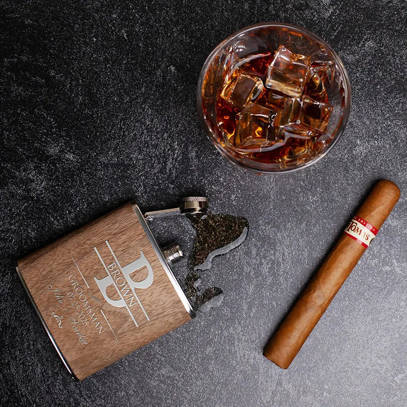 Personalized 6 Oz Hip Flask with Funnel - GiftShire
