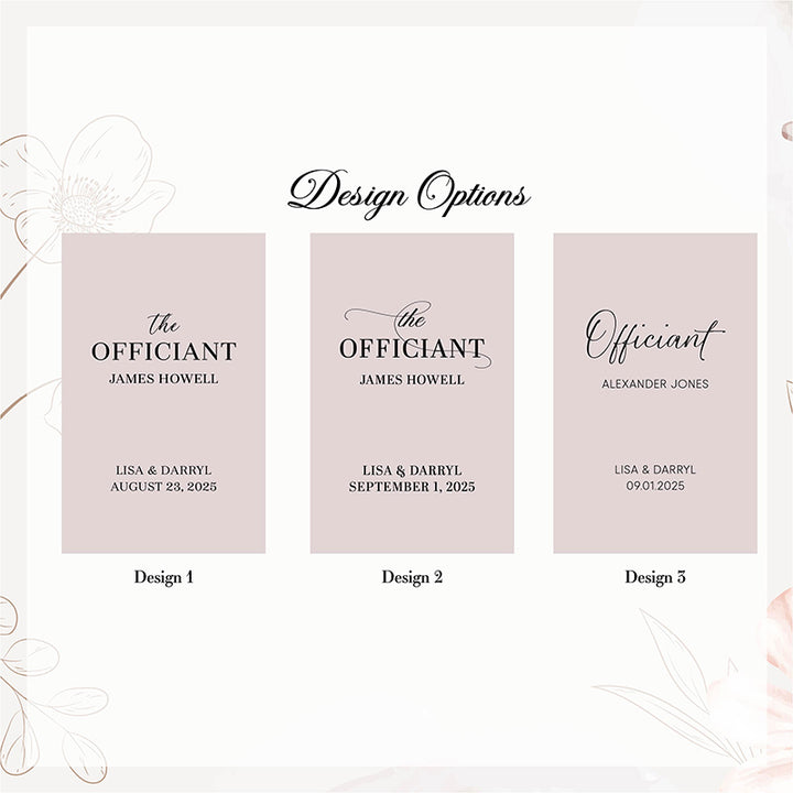 Personalized Wedding Officiant Book