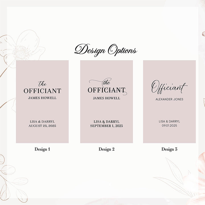 Personalized Wedding Officiant Book