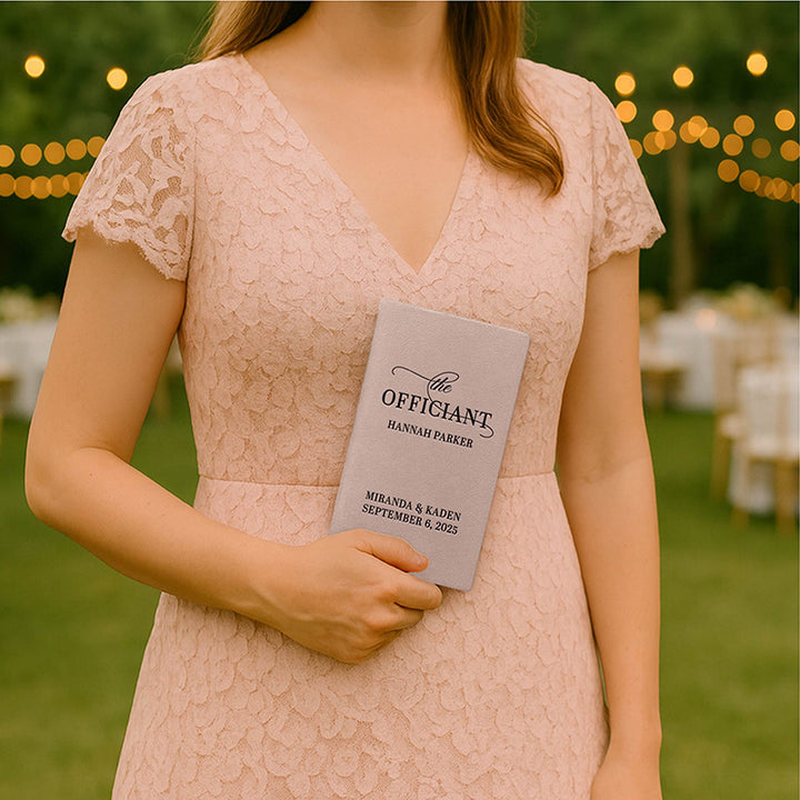 Personalized Wedding Officiant Book