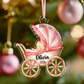 Personalized Baby Carriage Christmas Ornament