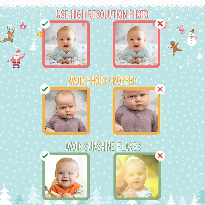 Personalized Baby Face Ornament - GiftShire