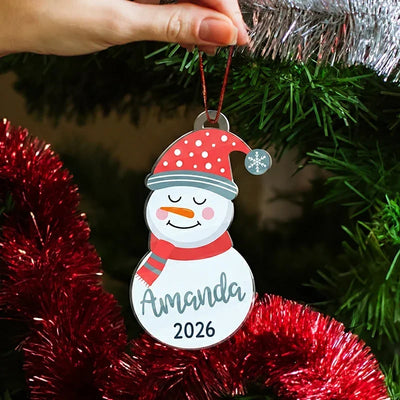Personalized Baby Snowman Christmas Ornament