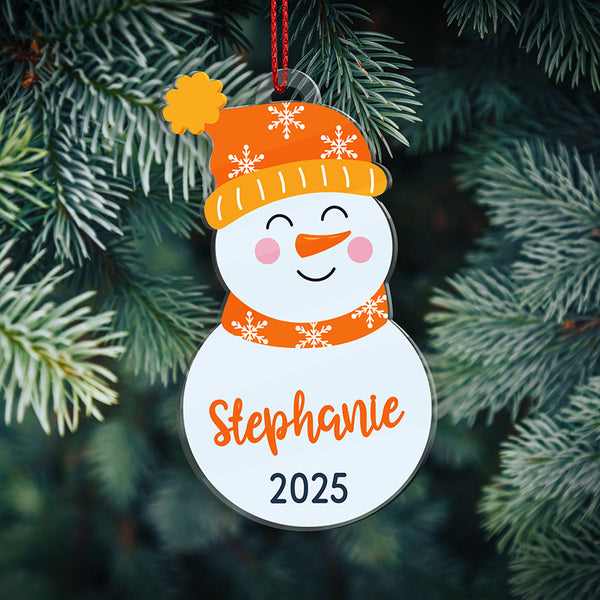 Personalized Baby Snowman Christmas Ornament