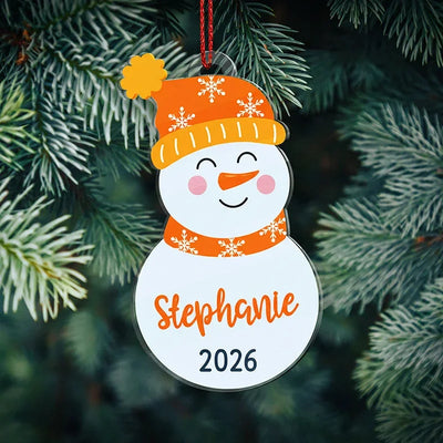 Personalized Baby Snowman Christmas Ornament