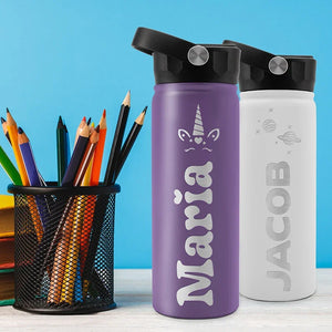 Personalized Back To School Kids Water Bottle - 18 Oz - GiftShire