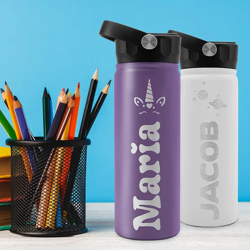 Personalized Back To School Kids Water Bottle - 18 Oz - GiftShire