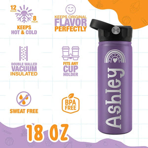 Personalized Back To School Kids Water Bottle - 18 Oz - GiftShire