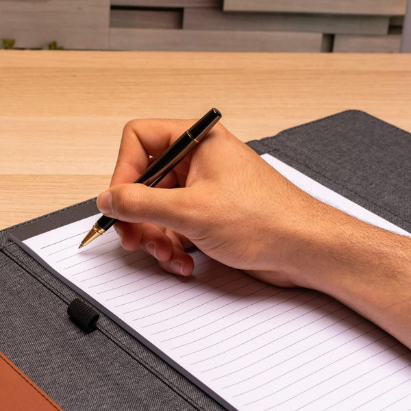 Personalized Canvas Padfolio – 50 Sheets Inner Notepad