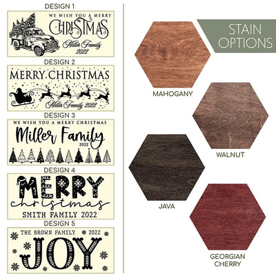 Personalized Christmas Decor Sign with Family Name
