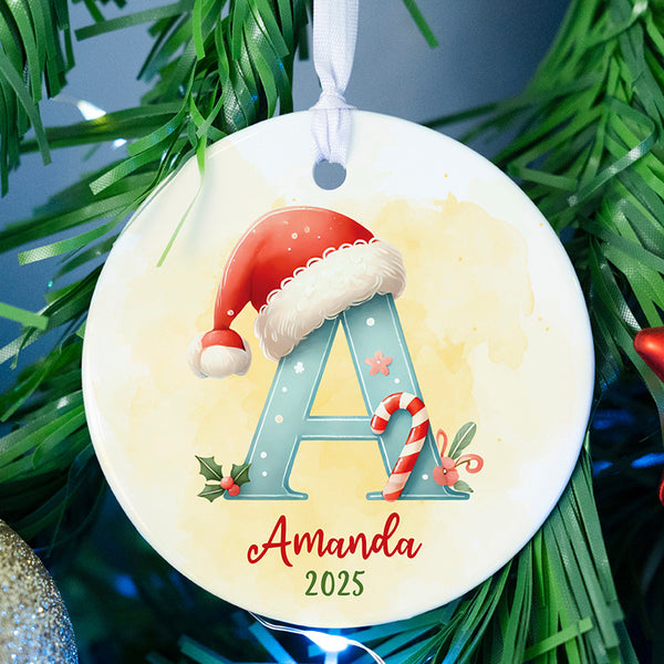 Personalized Christmas Initial Ornament