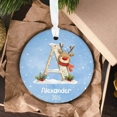 Personalized Christmas Initial Ornament
