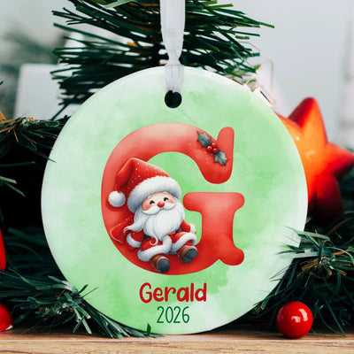 Personalized Christmas Initial Ornament