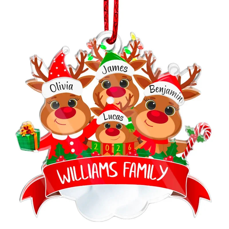 Personalized Christmas Reindeer Ornament